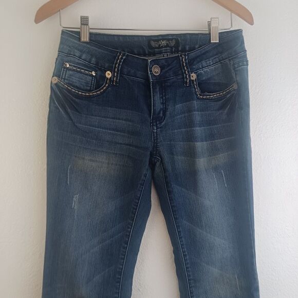 YMI blue flare leg jeans size 7 - Picture 5 of 10